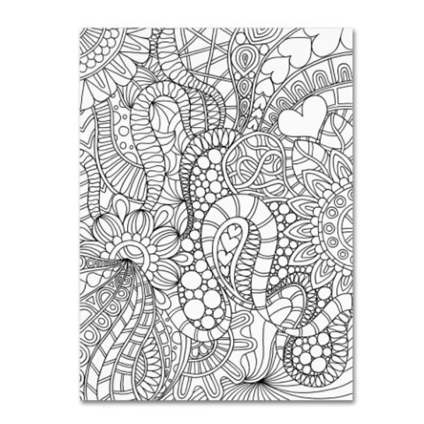 Kathy G. Ahrens 'Mixed Coloring Book 62' Canvas Art, 18x24, Trademark Fine Art, Mfr#: ALI3487-C1824GG